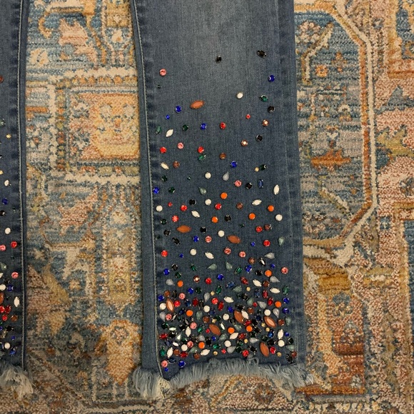 Anthropologie Gemstone Embellished Jeans - Picture 2 of 8